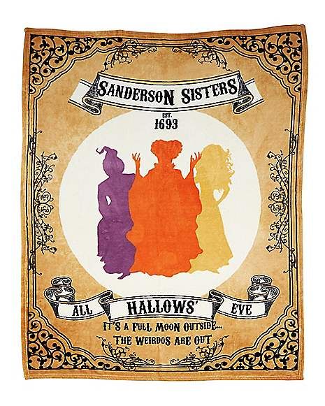 Anderson Sisters Hocus Pocus, Hocus Pocus Halloween Costumes, Hermanas Sanderson, Hocus Pocus Tshirt, Sanderson Sisters Hocus Pocus, Halloween Hocus Pocus, Classic Quotes, Halloween Blanket, Tan Background