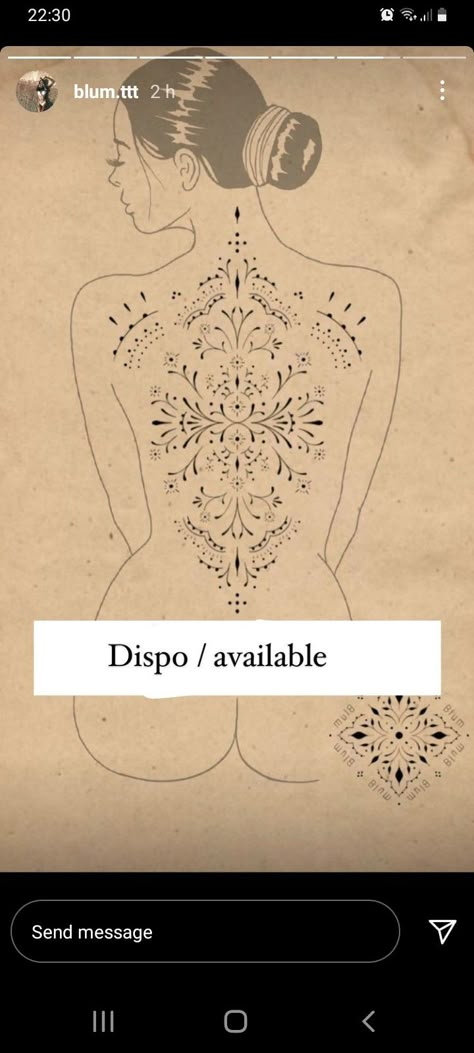 Mandala Tattoo Back Spine, Ornamental Back Tattoo Women Design, Feminine Full Back Tattoos, Ornamental Spine Tattoos, Ornamental Arm Tattoo, Ornamental Back Tattoo Women, Ornamental Back Tattoo, Mandala Tattoo Back, Mujeres Tattoo