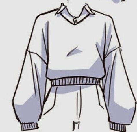 How To Draw A Baggy Sweater, Big Sweater Drawing Reference, Turtleneck Art Reference, How To Draw Shadows On Clothes, Sweater Base Drawing, How To Draw Loose Clothes, Sweater Vest Drawing Reference, Sweater Drawing Sketches, Jacket Tied Around Waist Drawing Reference