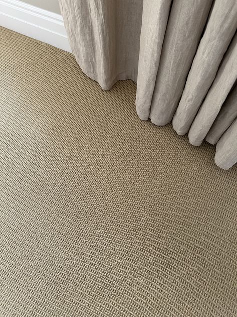 Replacing Our Upstairs Carpet Wall To Wall Sisal Carpet, Sisal Look Carpet, Sisal Carpet Living Room, Berber Carpet Living Room, Sisal Carpet Bedroom, Upstairs Carpet Ideas, Carpet With Rug On Top, Carpet With Rug, Bedroom Carpeting