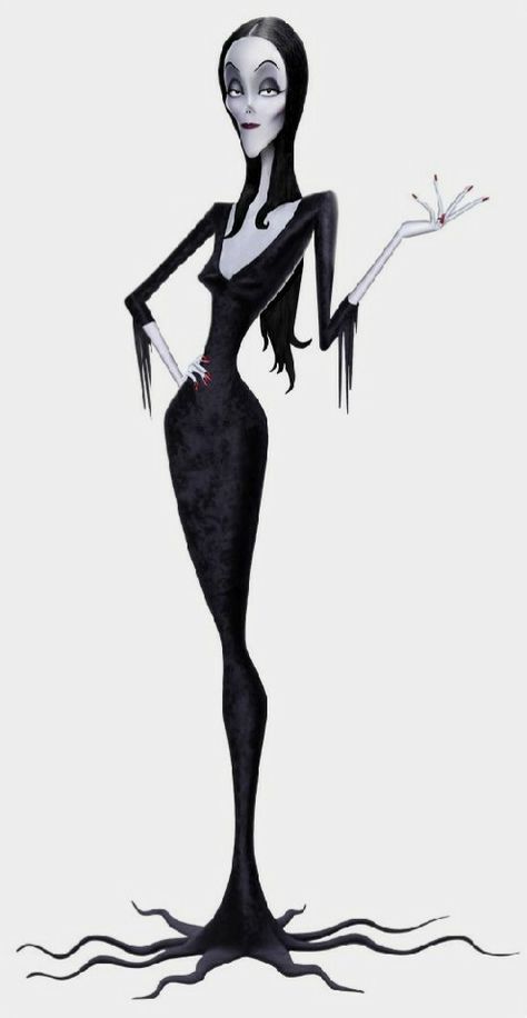 Morticia Adams Drawing, Morticia Addams Character Design, Morticia Addams Animated, Adam Family Cartoon, Morticia Drawing, Adams Family Characters, Morticia Addams Cartoon, Addams Family Drawing, Adams Family Morticia