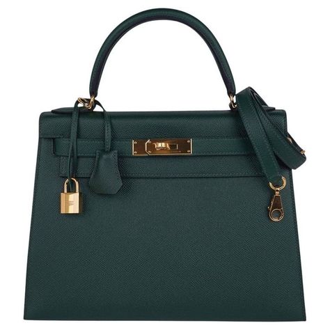 Hermes Kelly 28 Epsom, Green Kelly Hermes, Hermes Kelly Sellier 28, Emerald Green Hermes Bag, Green Kelly Bag, Hermes Green Bag, Rare Hermes Bags, Green Designer Bag, Hermes Bags Kelly