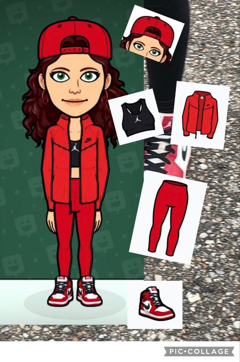 Just a fit to inspire your bitmoji outfits Snapchat Bitmoji Outfits, Outfit Ideas Tomboy, Snapchat Bitmoji, Bitmoji Outfits, Red And Black Outfits, Outfit Idea, Black Outfit, Red And Black, Ronald Mcdonald