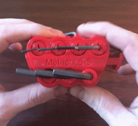 Print in Place Allen Key Holder Inspired by Wiha 3d Print Key Holder, 3d Print Toilet Paper Holder, 3d Printed Key Chains, 3d Printed Toothbrush Holder, 3d Printed Battery Holder, Key Holder, Key, 3d Printing, 3 D