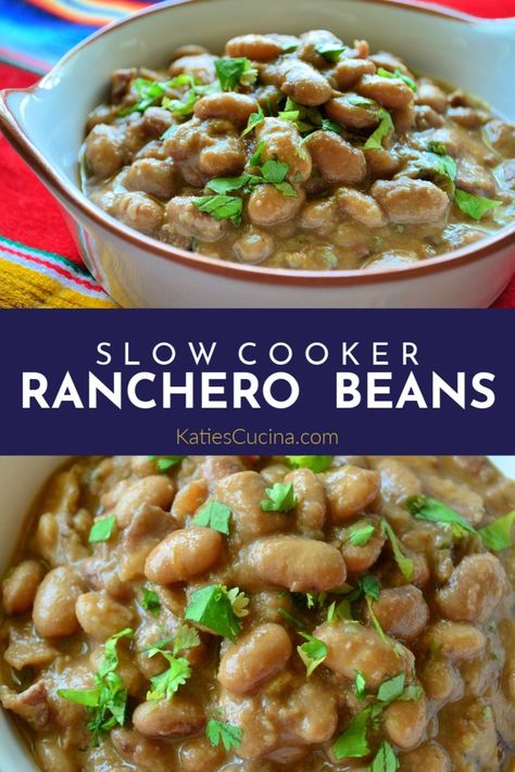 Ranchero Beans Recipe, Ranchero Beans, Slow Cooker Drinks, Beans In Crockpot, Recipe Instant Pot, Delicious Slow Cooker Recipes, Beans Recipe, Pork Tenderloin Recipes, Crockpot Recipes Slow Cooker