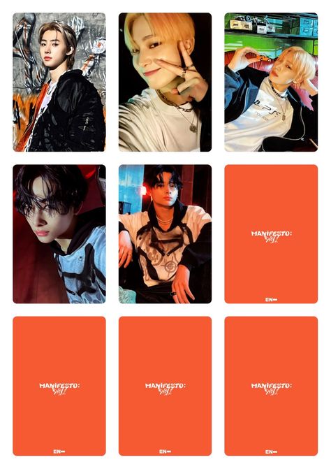 Enhypen Photocards Printable Back, Enhypen Lomo Cards Printable, Enhypen Photocards Printable, Enhypen Lomo Card, Sunoo Selca, Enhypen Manifesto Day 1, Enhypen Photocard, Manifesto Day 1, Enhypen Manifesto