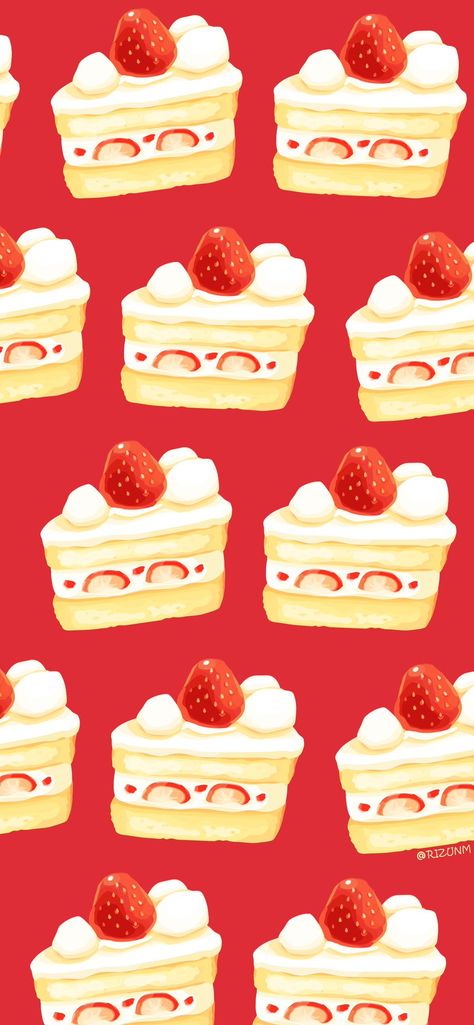 Cake Wallpaper, 귀여운 음식 그림, Food Wallpaper, Cute Pastel Wallpaper, Cute Patterns Wallpaper, Food Drawing, Iphone Background Wallpaper, Simple Wallpapers, Pastel Wallpaper