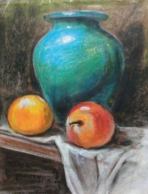 Soft Pastel Still Life, Pencil Colour Painting, Oil Pastel Drawings Easy, Chalk Pastel Art, Soft Pastels Drawing, Oil Pastel Colours, Soft Pastel Art, Beautiful Art Paintings, Oil Pastel Art