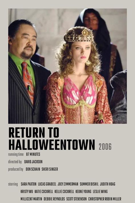 Return to Halloweentown Movie Poster Halloweentown Movie, Early 2000s Movies, Halloween Town Movie, Summer Bishil, Lucas Grabeel, Sara Paxton, Iconic Movie Posters, Debbie Reynolds, Christopher Robin