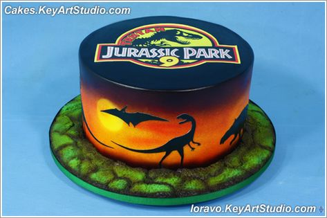 Fête Jurassic Park, Jurassic World Cake, Dinosaur Cakes, Jurassic Park Birthday Party, Jurassic Park Party, Dinosaur Birthday Theme, Jurassic Park Birthday, Dinosaur Birthday Party Decorations, Dino Cake