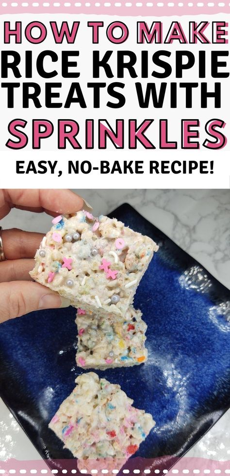 Rice Krispies With Sprinkles, Rice Crispy Treats With Sprinkles, Sprinkle Rice Krispie Treats, Decorating Rice Krispie Treats, Rice Krispie Treats With Sprinkles, Cocoa Crispy Treats, Rice Krispie Treats Birthday, Make Rice Crispy Treats, Cereal Bars Homemade