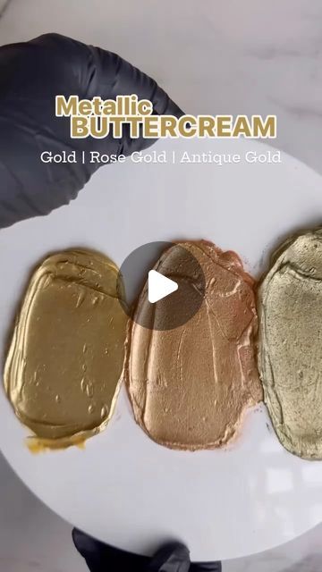 Rose Gold Buttercream, Gold Buttercream Cake, Gold Buttercream, Amazon Recommendations, Black And Gold Birthday Cake, Gold Luster Dust, Coloured Icing, Gold Birthday Cake, Luster Dust