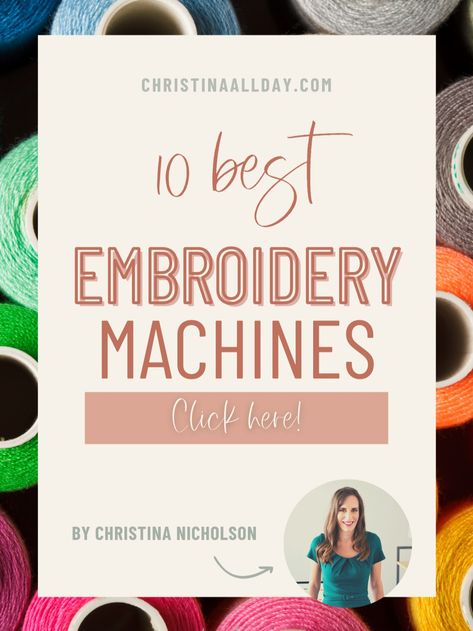 Machine Embroidery Projects Ideas Inspiration, Embroidery Machine For Beginners, Embroidery Sewing Machines, Monogram Sewing Machine, Embroidery Machine Tutorials, Embroidery Characters, Embroidery Machine Projects, Sewing Tools And Equipment, Machine Embroidery Ideas