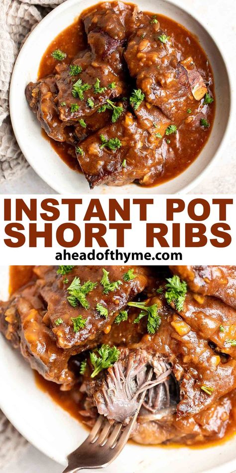 Short Ribs Recipe Pressure Cooker, Instapot Short Ribs Recipe Easy, Instant Pot Recipes Short Ribs, Beef Short Ribs Instapot, Boneless Country Ribs Instant Pot, Instant Pot Shirt Rib, Ip Short Ribs, Pressure Cooker Short Ribs Instant Pot, Easy Short Ribs Recipe Instant Pot