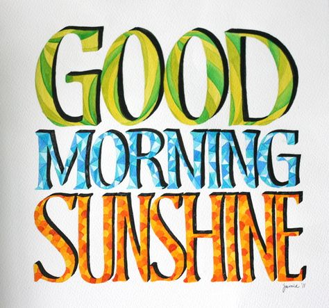 Good Morning Sunshine Linking Words, Typography Served, Beautiful Morning Quotes, Sunshine Quotes, Good Morning Sunshine, Good Morning Good Night, Typography Inspiration, Writing Tools, Morning Quotes