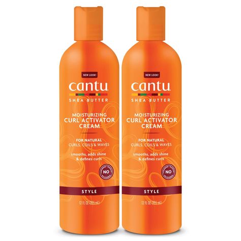 Cantu Moisturizing Curl Activator Cream for Natural Hair with Pure Shea Butter, 12 fl oz (Pack of 2) (Packaging May Vary) Cantu Curl Activator, Cantu Coconut Curling Cream, Natural Packaging, Curl Activator, Waves Curls, Curl Styles, Curl Cream, Curl Pattern, Styling Cream