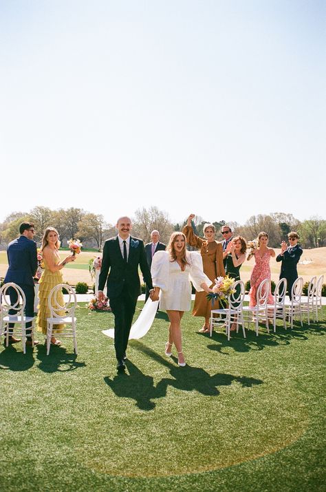 Film wedding photography 35mm film wedding pictures intimate ceremony on golf course bride and groom exit walk colorful garden vintage modern inspired chic classy elegant sentimental film destination film photographer sonyalephoto Film Pictures, 35mm Photography, Golf Course Wedding, Golf Club Wedding, Film Wedding Photography, Digital Weddings, Film Photographers, 35mm Film, Colorful Garden