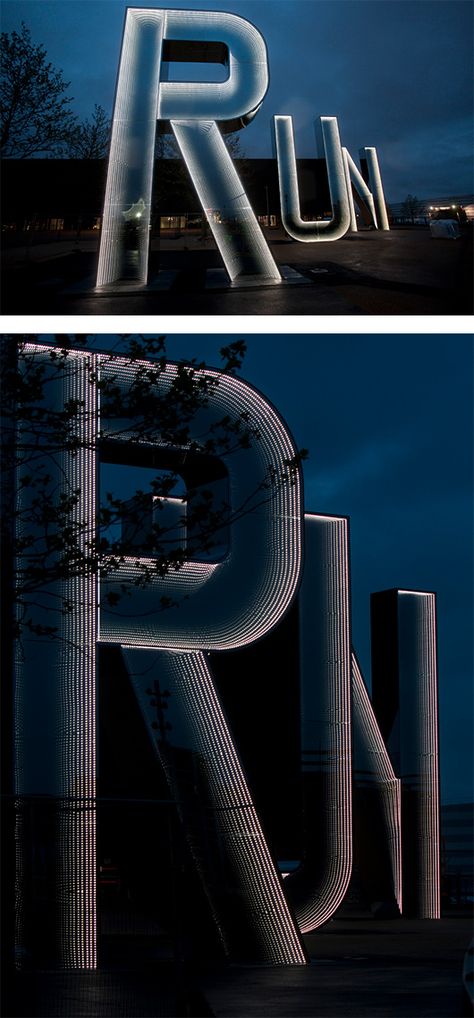 Park Installation, Typography Photography, Wayfinding Signs, Backlit Signs, Exterior Signage, Signage Display, Olympic Park, Illustration Typography, Typographic Art