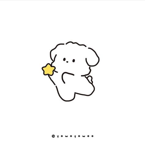 Yowoyowoo Icon, Cocoppa Wallpaper, 강아지 그림, Easy Doodles Drawings, Cute Doodles Drawings, Cute Doodle Art, Arte Inspo, Mini Drawings, Cute Easy Drawings