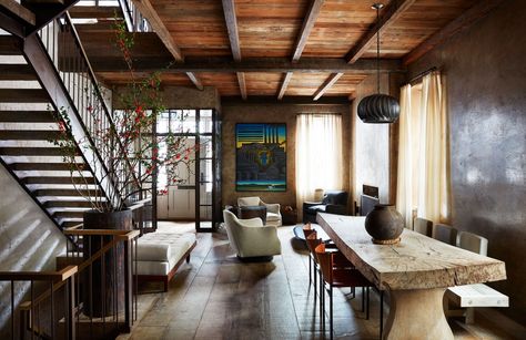 West Village Townhouse, Warehouse Apartment, Converted Warehouse, Architectural Orders, New York Loft, Converted Barn, Ryan Murphy, New York Homes, Apartment Tour