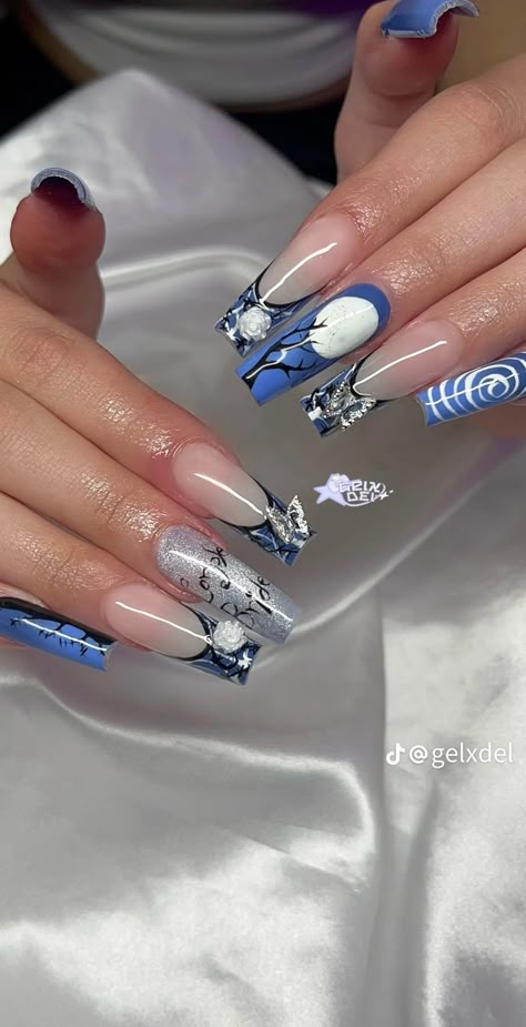 Corpse Bride Nails Short, Halloween Nails Corpse Bride, Corps Bride Nails, Corpse Bride Inspired Nails, Corpse Bride Nail Designs, Corpse Bride Nails Simple, The Corpse Bride Nails, Corpse Bride Nails Acrylic, American Horror Story Nails