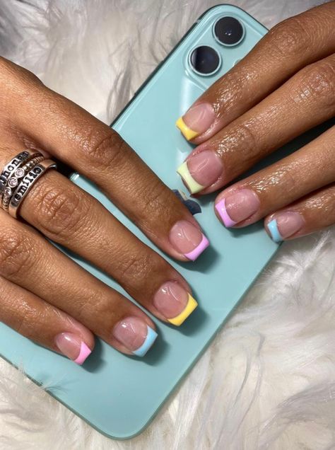 These pretty spring nail designs feature flowers, fruits, Easter bunnies, and other cute manicure ideas you'll want to try this season. #nails #nailart #spring #manicures Cute Manicure Ideas, Easter Color Nails, Alice In Wonderland Nails, Cute Manicure, Spring Nail Ideas, Season Nails, Manicure Designs, Watermelon Nails, Bunny Nails