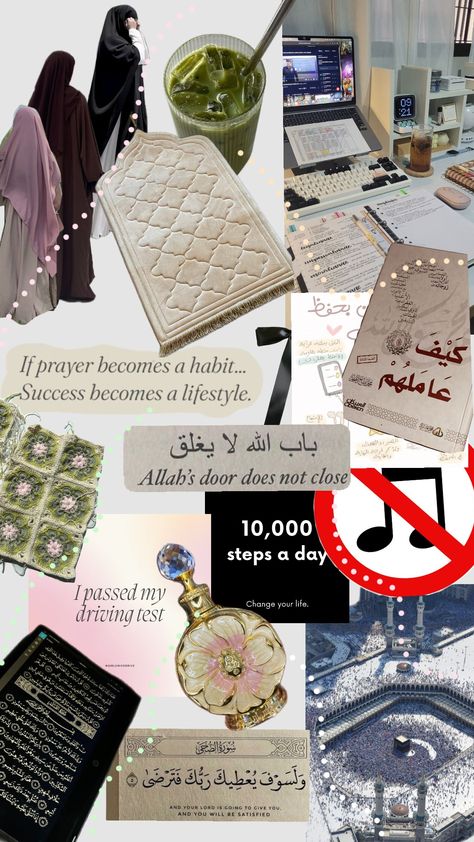 mini vision board #muslimah #islamiccollage #muslimgirl #muslim #visionboard #visionboard2025 #islamicquotes #islamicwallpaper Muslim Vision Board, Change Your Life, Islamic Quotes, Vision Board, Pins