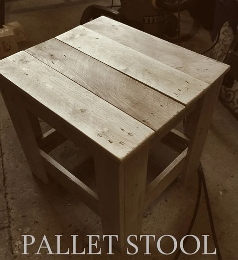 Pallet Stool : 3 Steps (with Pictures) - Instructables Pallet Bar Stools, Pallet Stool, Painted Bar Stools, Ikea Stool, Gold Bar Stools, Stool Makeover, Wicker Bar Stools, Diy Stool, Kitchen Step Stool