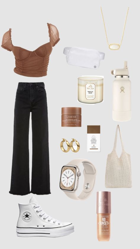 #brown #preppy #outfitinspo Preppy Brown Outfit, Brown Purse Outfit, Girls Winter Outfits, Preppy Outfits For School, Outfit Boards, Preppy Fits, Purse Outfit, Coffee Fashion, Fall Fit