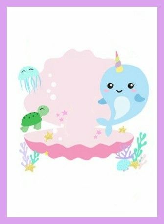 Narwhal Birthday Party, Narwhal Party, Zoo Birthday Party, Zoo Birthday, Bag Art, Birthday Template, Narwhal, Baby Party, 8th Birthday