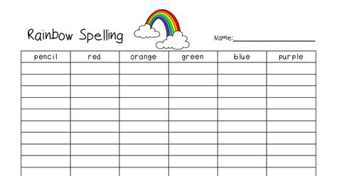 Rainbow Spell Template.pdf Spell Template, Rainbow Words, Behaviour Management, 1st Day Of School, Homeschool Ideas, Oct 30, 2nd Grade, Phonics, Word Search Puzzle