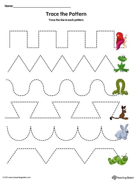 Writing Patterns For Preschool, Tracing Patterns For Preschool, Pattern Tracing Worksheet, Patterns Worksheets For Kindergarten, Pattern Writing Worksheets, Tracing Worksheets For Kindergarten, Patterns Preschool, Trace Pattern, Writing Patterns