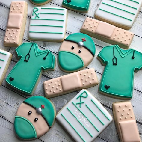 Get well wishes going out to @katie_pickenss as you recover from that shoulder surgery. My prescription is “Plenty of Cookies, Repeat as Necessary!” #shouldersurgeryrecovery #getwell #speedyrecovery #customcookies #surgeoncookies #cookies #decoratedsugarcookies #sugarcookies #cottagebakery Surgical Cookies Decorated, Med School Cookies, Doctor Royal Icing Cookies, Medical Decorated Cookies, Surgeon Cookies Decorated, Best Gifts For Doctors, Medical Cookies, Nurse Cookies, Sugar Cookie Designs