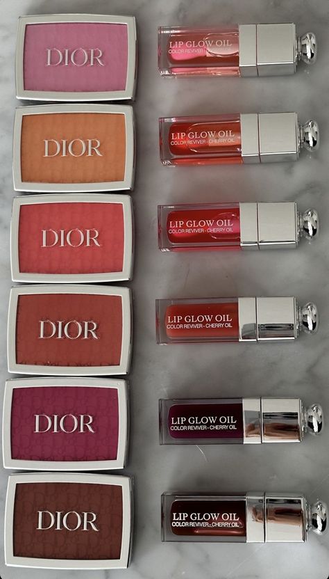 Dior Beauty Products, Luxury Makeup Collection, Dior Gloss, Dior Lip Gloss, Gloss Dior, Dior Lip Glow Oil, Luxurious Makeup, Dior Eyeshadow, Dior Luxury