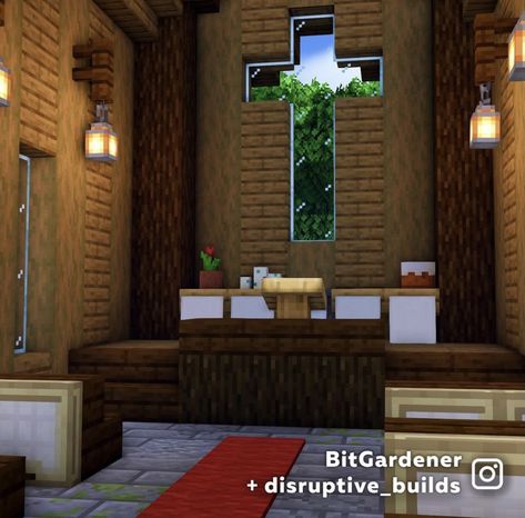 Minecraft Village Interior, Minecraft Vanity Ideas, Medical Minecraft Builds, Minecraft Torture Room, Minecraft Science Lab Build, Minecraft Hospital Interior, Minecraft Sauna, Jail Minecraft, Minecraft Church Interior