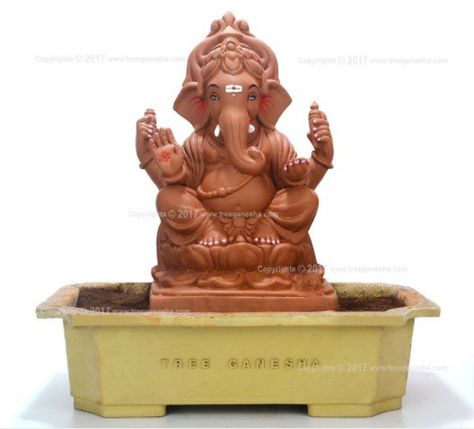 Where to Get Your Eco Friendly Ganpati - Tree Ganesha Paper Mache Cow, Ganpati Making, Ganesha Murti, Eco Friendly Ganesha, Puja Decor, Clay Ganesha, Ganesh Murti, Eco Freindly, Clay Modelling