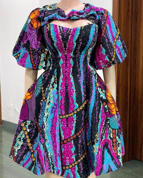 Ankara Flare Dresses Short, Ankara Flare Dress Styles, Ankara Flare Dresses, Short Flare Gown Styles, Ankara Flare Gown Styles, Ankara Short Flare Gowns, Flare Gown Styles, Short Ankara Dresses, Simple Dress Styles