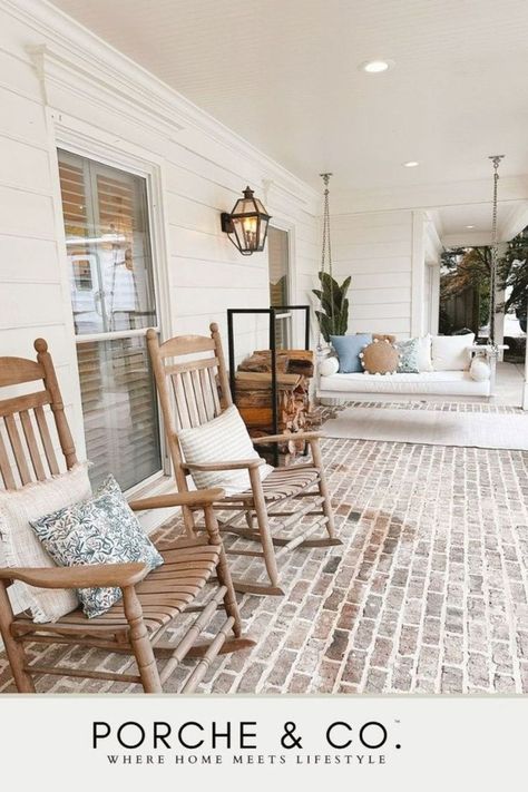 Elevate your outdoor space with these stunning front porch ideas and decor tips. Perfect for warm weather gatherings and creating a welcoming entryway. Head to the blog for more front porch ideas and get inspired to transform your outdoor living space. Cozy Porch Ideas, Front Porch Refresh, Decorating Your Front Porch, Porch Refresh, Cozy Porch, Easy Patio, Spring Front Porch, Porch Rocker, Outdoor Patio Designs