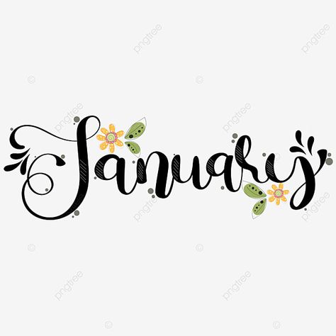 January Aesthetic Month, January Lettering, Lettering With Flowers, January Month, Hand Lettering For Beginners, Hello January, Whiteboard Calendar, Journal Therapy, Hello June