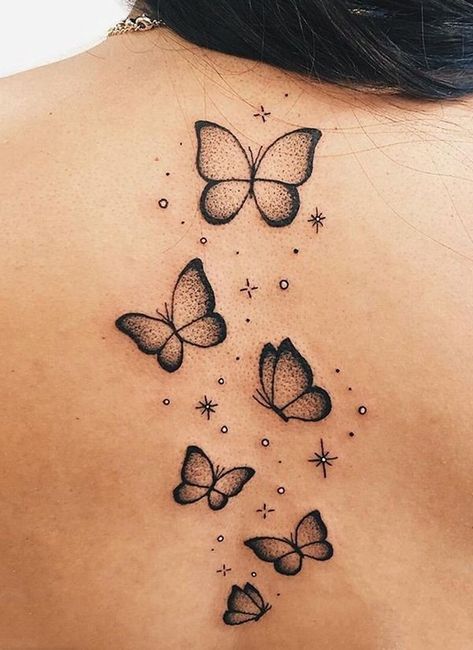 100 Unique Butterfly Tattoo Ideas (Best Butterfly Tattoos) - The Trend Scout Modern Butterfly Tattoo, Butterfly Tattoos For Women Back, Womens Tattoo Ideas Unique Beautiful, Small Butterfly Tattoos For Women, Back Tattoo Women Butterfly, Butterfly Wing Tattoo, Simple Butterfly Tattoo, Butterfly Tattoo Stencil, Butterfly Tattoo Ideas