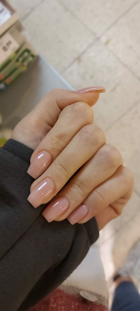 Natural Coloured Acrylic Nails, Nail Ballerina Ideas, Blush Coffin Acrylic Nails, Nails For Pink Bridesmaid Dress, Balirena Nails Short, Ballet Slipper Pink Acrylic Nails, Short Nails Ballerina Shape, Short Natural Coffin Shape Nails, Beige Clear Nails