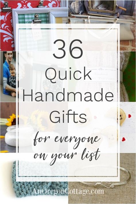 Handmade gift ideas that work for so many on your list - grandparents, friends, parents, teachers. DIY projects that are easy and quick to make for Christmas, birthdays, and more. #gifts #diy #handmade #christmasgifts Quick Diy Gifts, Diy Gifts Cheap, Easy Birthday Gifts, Handmade Gifts For Friends, Cadeau Parents, Easy Handmade Gifts, Handmade Gift Ideas, Handmade Birthday Gifts, Diy Cadeau