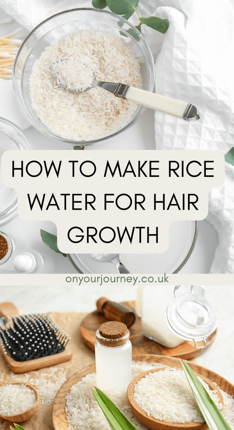 Rice water is an ancient natural remedy for hair, here's 2 different methods on how to make it Recipe For Hair Growth, Products For Hair Growth, Rice Water For Hair Growth, Rice Water Recipe, Rice Water Benefits, Rice Water For Hair, Water Hair Growth, Hair Thickening Spray, Products For Hair