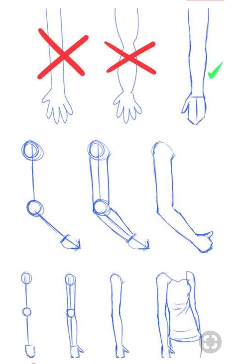 Drawing Hand Step By Step, How To Sketch Hands Step By Step, Draw Arms Female, Arms Drawing Tutorial, How To Draw Arms And Hands, Anatomy Reference Female, Drawing Anatomy Reference, How To Draw Arms, Seni Korea