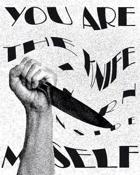 037/365. You Are The Knife I Turn Inside Myself. Franz Kafka, from Letters to Milena #posterdesign #365daysofposter #365posters #365posterchallenge #365daychallenge #365daysofpractice #graphicdesign #typography #typoster #typosters #archivesarea #tripl7lab Franz Kafka Poster, You Are The Knife I Turn Inside, Kafka Poster, 365 Day Challenge, Thought Daughter, Franz Kafka, Inside Me, Room Posters, Tshirt Design