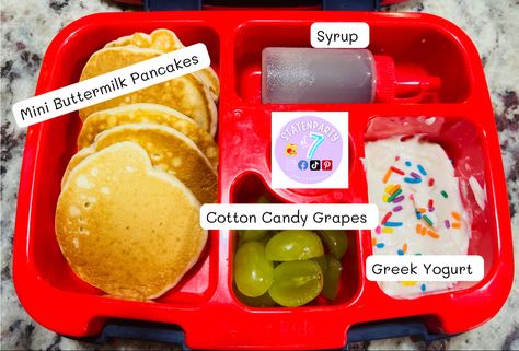 Pancake Lunchbox Ideas, Lunchbox Ideas Kids, Kids Lunch Menu, Lunchbox Meals, Lunchbox Kids, Great Lunch Ideas, Easy Lunches For Kids, Kids Pancakes, Kids Lunch Box Meals