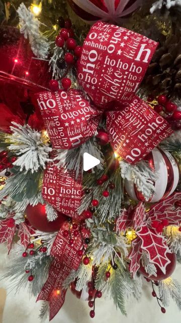 Liliana Jaimes| Holiday decor | Adding ribbon to your Christmas tree doesn’t have to be intimidating. Here is an easy way to do it 🎀🎄  #tutorial #ribbontutorial #houston... | Instagram Christmas Bows Diy, Ribbon Tree, How To Tie Ribbon, Diy Bows, Ribbon On Christmas Tree, Tree Ideas, Wreath Bow, Diy Bow, Christmas Bows