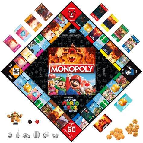 Super Mario Movie, Mario Movie, Watermelon Plant, The Super Mario Bros Movie, Super Mario Bros Movie, Monopoly Board, World Icon, Mushroom Kingdom, Movie Locations