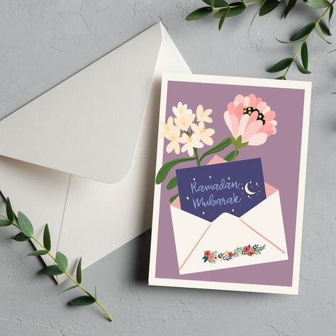 Eid Card Template, Watercolor Eid Card, Eid Greetings Card, Ied Mubarak Greeting Card, Eid Wishes Cards, Ramadan Messages, Ramadan Card, Eid Mubarak Greetings Cards Design, Eid Greeting Cards