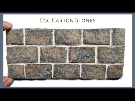 Diy Egg Carton, Diy Stone Wall, Cardboard City, Cardboard Dollhouse, Box Shadow, Stone Floor, Egg Carton Crafts, Egg Box, Doll House Crafts